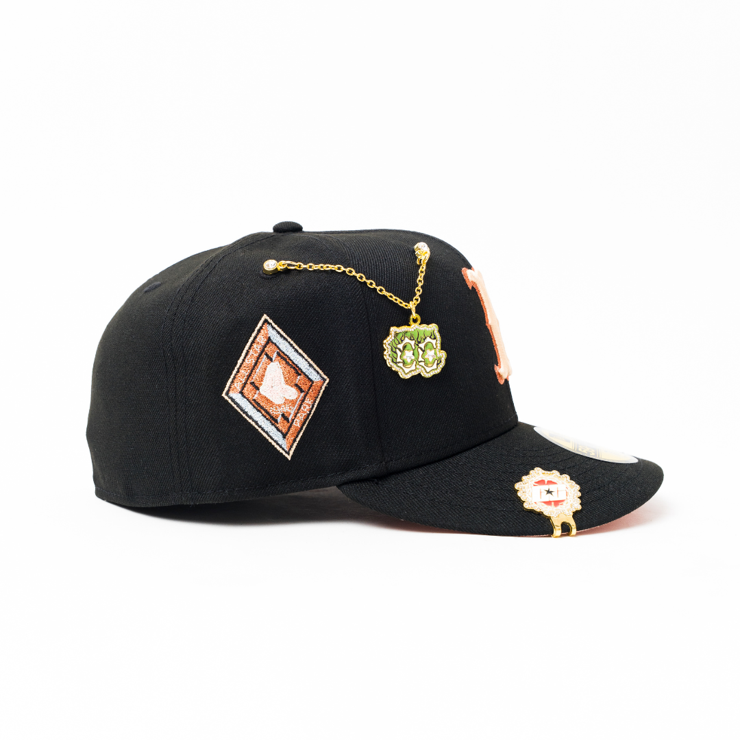 NEW ERA EXCLUSIVE 59FIFTY BLACK BOSTON RED SOX W/ ALL STAR GAME SIDE PATCH