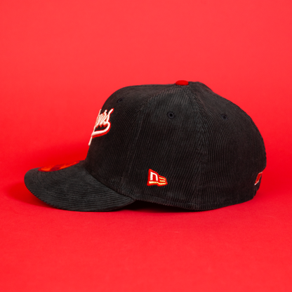 NEW ERA EXCLUSIVE 59FIFTY CORDUROY LOS ANGELES DODGERS SCRIPT W/ 100TH ANNIVERSARY SIDE PATCH