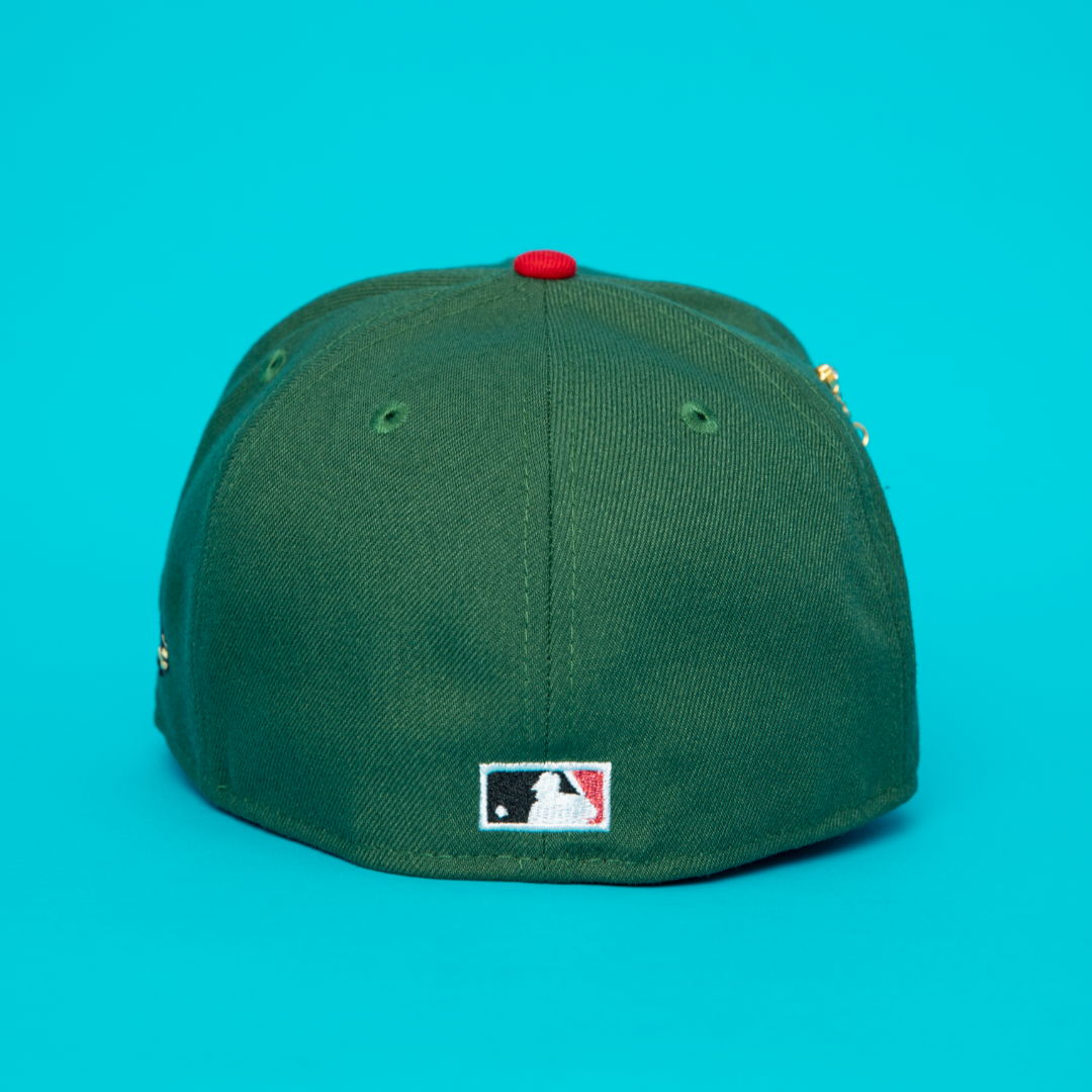 NEW ERA EXCLUSIVE 59FIFTY DARK GREEN/ CORDUROY LOS ANGELES DODGERS W/ 40TH ANNIVERSARY SIDE PATCH