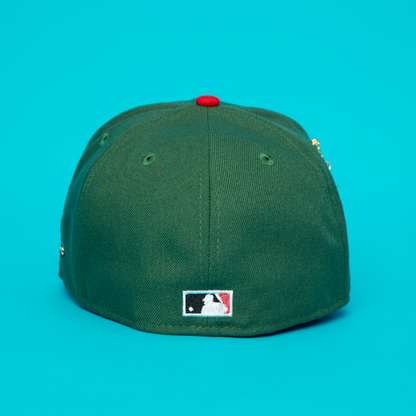 NEW ERA EXCLUSIVE 59FIFTY DARK GREEN/ CORDUROY LOS ANGELES DODGERS W/ 40TH ANNIVERSARY SIDE PATCH