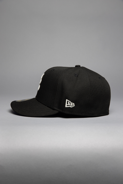 NEW ERA EXCLUSIVE 59FIFTY BLACK ATLANTA BRAVES W/ 1995 WORLD SERIES SIDE PATCH