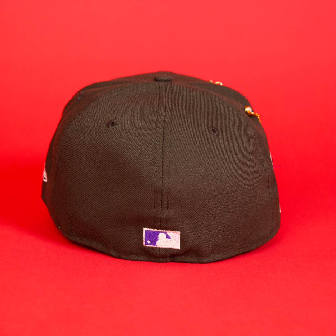 NEW ERA EXCLUSIVE 59FIFTY WALNUT COLORADO ROCKIES W/ 25TH ANNIVERSARY SIDE PATCH