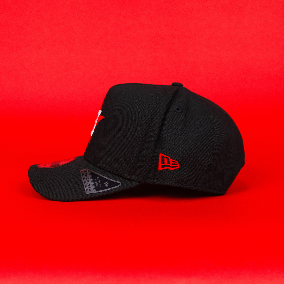 NEW ERA 9FIFTY A-FRAME BLACK HOUSTON ASTROS W/ 2000 INAUGURAL SEASON SIDE PATCH