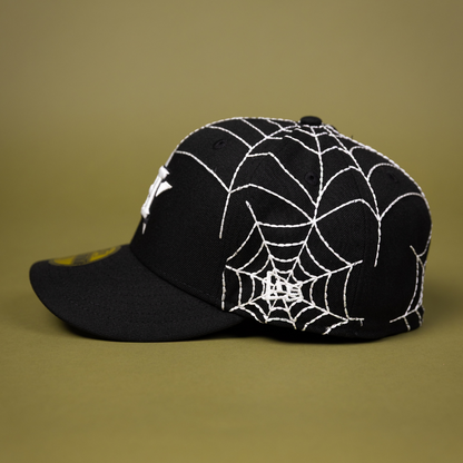 NEW ERA EXCLUSIVE 59FIFTY BLACK HOUSTON ASTROS W/ SPIDER WEB + 45TH ANNIVERSARY SIDE PATCH
