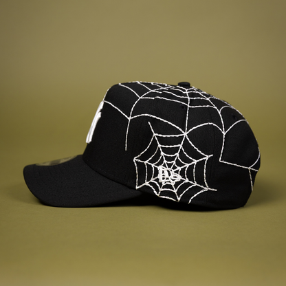 NEW ERA ECLUSIVE 9FIFTY A-FRAME BLACK NEW YORK YANKEES SNAPBACK W/ SPIDER WEB + 1996 WORLD SERIES SIDE PATCH