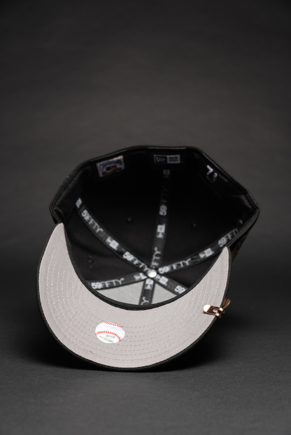 NEW ERA EXCLUSIVE 59FIFTY BLACK ATLANTA BRAVES W/ TURNER FIELD SIDE PATCH