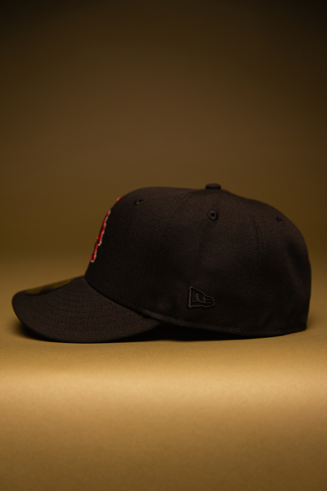 NEW ERA EXCLUSIVE 59FIFTY BLACK LOS ANGELES ANGELS W/ 50TH ANNIVERSARY SIDE PATCH