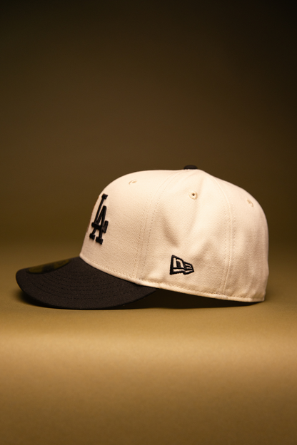 NEW ERA EXCLUSIVE 59FIFTY CHROME/BLACK NEW YORK YANKEES X LOS ANGELES DODGERS W/ 1981 WORLD SERIES SIDE PATCH