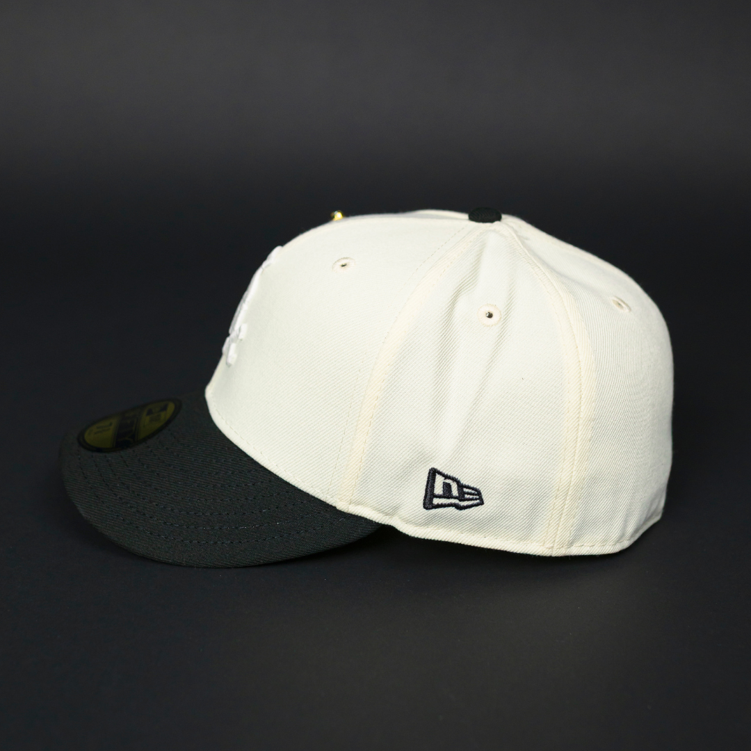 NEW ERA EXCLUSIVE 59FIFTY CHROME/ BLACK CHICAGO WHITE SOX W/ 100TH SEASON SIDE PATCH