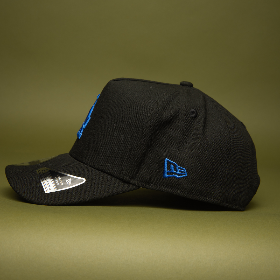 NEW ERA 9FIFTY A-FRAME BLACK LOS ANGELES DODGERS SNAPBACK W/ 60TH ANNIVERSARYSIDE PATCH