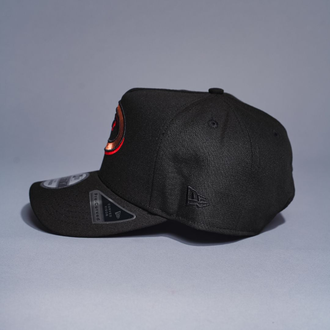 NEW ERA 9FIFTY A-FRAME BLACK ARIZONA DIAMONDBACKS SNAPBACK W/ 2001 WORLD SERIES SIDE PATCH