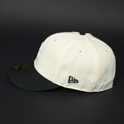 NEW ERA EXCLUSIVE 59FIFTY CHROME/ BLACK ATLANTA BRAVES W/ 2000 ALL STAR GAME SIDE PATCH