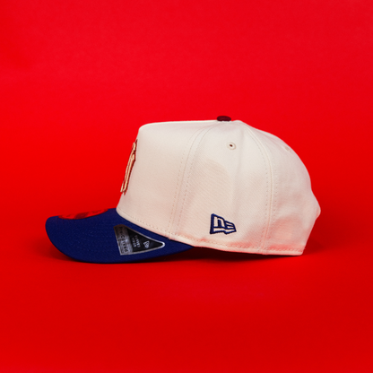 NEW ERA 9FIFTY A-FRAME CHROME/ BLUE NEW YORK YANKEES SNAPBACK W/ WORLD SERIES SIDE PATCH