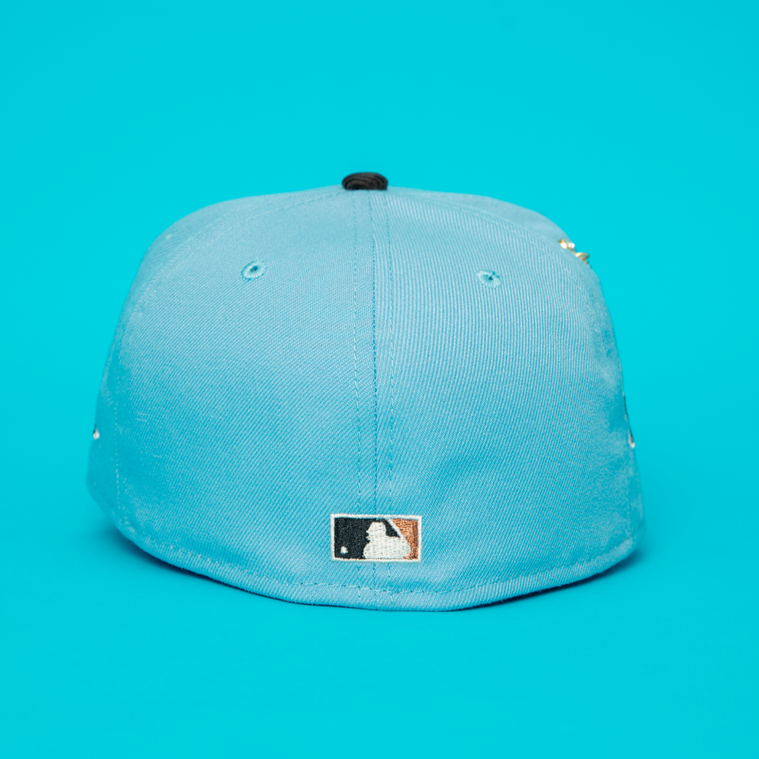 NEW ERA EXCLUSIVE 59FIFTY ICY BLUE/CORDUROY LOS ANGELES DODGERS W/ 100TH ANNIVERSARY SIDE PATCH