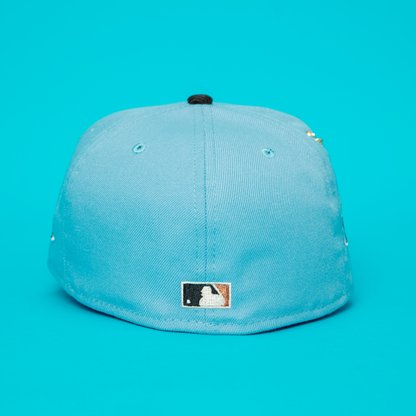 NEW ERA EXCLUSIVE 59FIFTY ICY BLUE/CORDUROY LOS ANGELES DODGERS W/ 100TH ANNIVERSARY SIDE PATCH