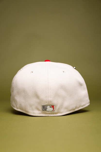 NEW ERA EXCLUSIVE 59FIFTY SMOKE GREY ATLANTA BRAVES W/ 2017 INAUGURAL SEASON SIDE PATCH