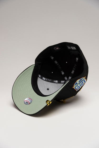 NEW ERA EXCLUSIVE 59FIFTY BLACK CHICAGO WHITE SOX W/ 125TH SEASON SIDE PATCH