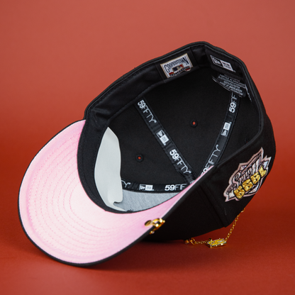 NEW ERA 59FIFTY BLACK ATLANTA BRAVES W/ 1999 WORLD SERIES SIDE PATCH