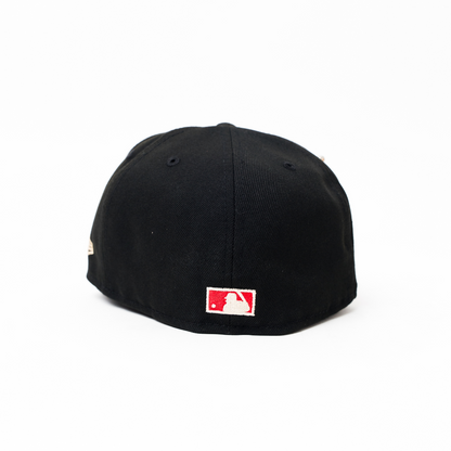 NEW ERA EXCLUSIVE 59FIFTY BLACK NEW YORK YANKEES W/ WORLD SERIES SIDE PATCH