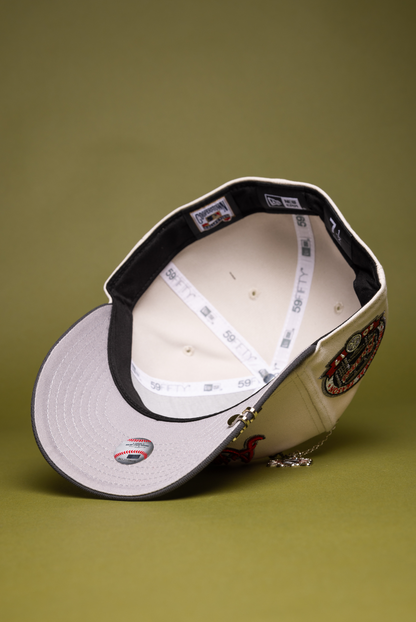 NEW ERA EXCLUSIVE 59FIFTY SMOKE GREY ATLANTA BRAVES W/ 2017 INAUGURAL SEASON SIDE PATCH