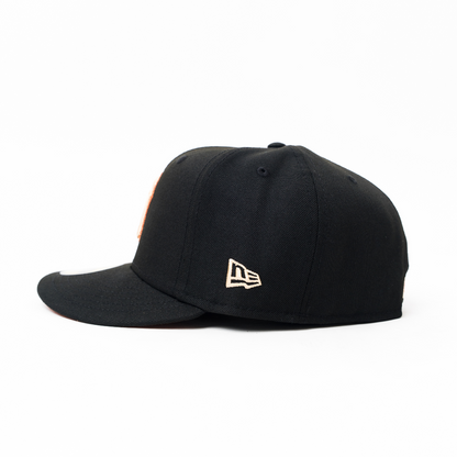 NEW ERA EXCLUSIVE 59FIFTY BLACK NEW YORK YANKEES W/ WORLD SERIES SIDE PATCH
