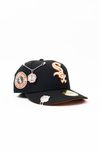 NEW ERA EXCLUSIVE 59FIFTY BLACK CHICAGO WHITE SOX W ALL STAR YEARS SIDE PATCH