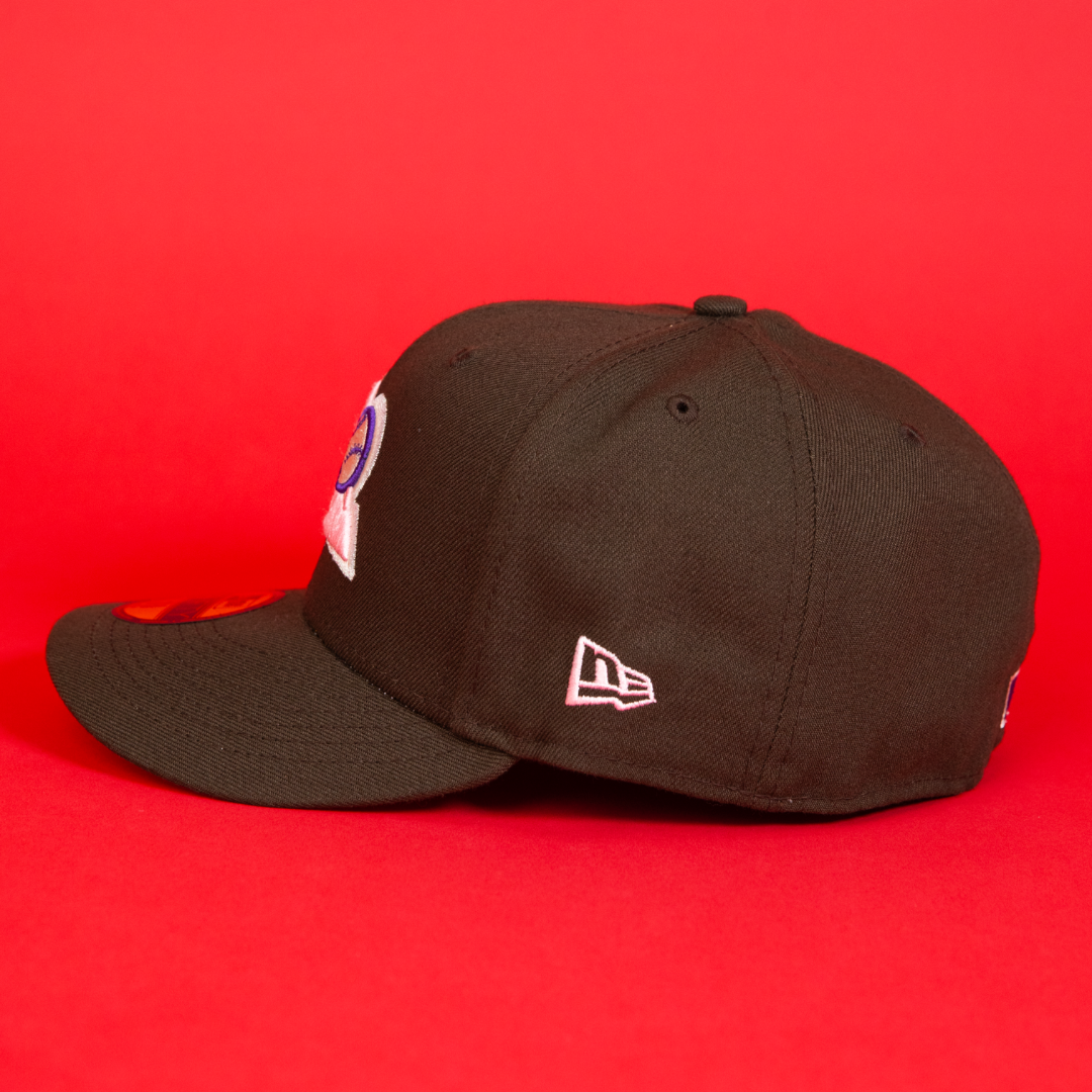 NEW ERA EXCLUSIVE 59FIFTY WALNUT COLORADO ROCKIES W/ 25TH ANNIVERSARY SIDE PATCH