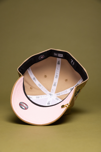 NEW ERA EXCLUSIVE 59FIFTY BEIGE LOS ANGELES DODGERS W/ BURNT ROSES + SHOHEI OHTANI SIDE PATCH