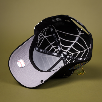 NEW ERA ECLUSIVE 9FIFTY A-FRAME BLACK NEW YORK YANKEES SNAPBACK W/ SPIDER WEB + 1996 WORLD SERIES SIDE PATCH