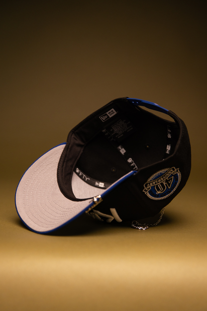 NEW ERA EXCLUSIVE 9FIFTY BLACK/BLUE LOS ANGELES KINGS SNAPBACK W/ 40TH ANNIVERSARY SIDE PATCH