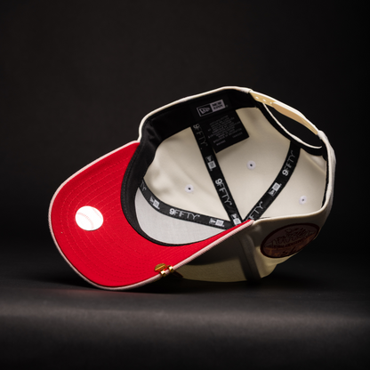 NEW ERA 9FIFTY A-FRAME CHROME/PINK CHICAGO WHITE SOX W/ ROSES + 75TH ANNIVERSARY SIDE PATCH