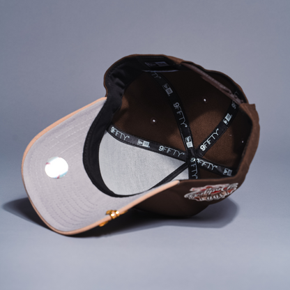 NEW ERA 9FIFTY A-FRAME BROWN/BEIGE LOS ANGELES DODGERS SNAPBACK W/ 100TH ANNIVERSARY SIDE PATCH