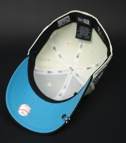 NEW ERA EXCLUSIVE 59FIFTY CHROME/ BLACK ATLANTA BRAVES W/ 2000 ALL STAR GAME SIDE PATCH