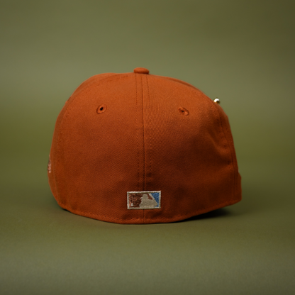 NEW ERA EXCLUSIVE 59FIFTY RUST PHILADELPHIA PHILLIES W/ 1996 ALL STAR GAME SIDE PATCH