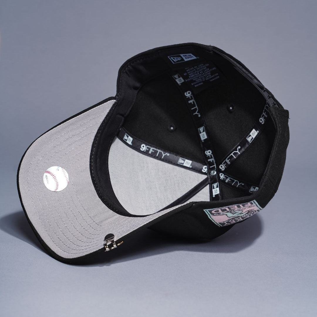 NEW ERA 9FIFTY A-FRAME BLACK OAKLAND ATHLETICS SNAPBACK W/ RICKEY HENDERSON SIDE PATCH