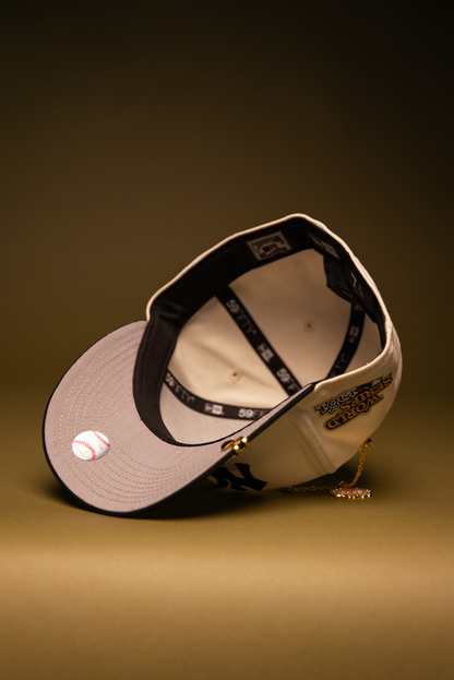 NEW ERA EXCLUSIVE 59FIFTY CHROME/BLACK NEW YORK YANKEES X LOS ANGELES DODGERS W/ 1981 WORLD SERIES SIDE PATCH