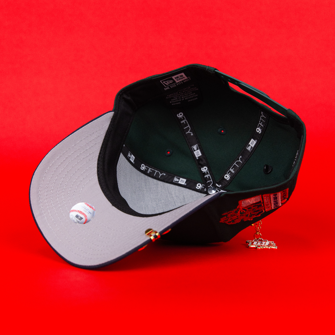 NEW ERA 9FIFTY A-FRAME FOREST GREEN/ NAVY LOS ANGELES DODGERS SNAPBACK W/ TOKYO SERIES SIDE PATCH