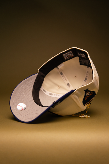 NEW ERA EXCLUSIVE 59FIFTY CHROME/BLUE UPSIDE DOWN ARIZONA DIAMONDBACKS W/ 1998 INAUGURAL SESON SIDE PATCH