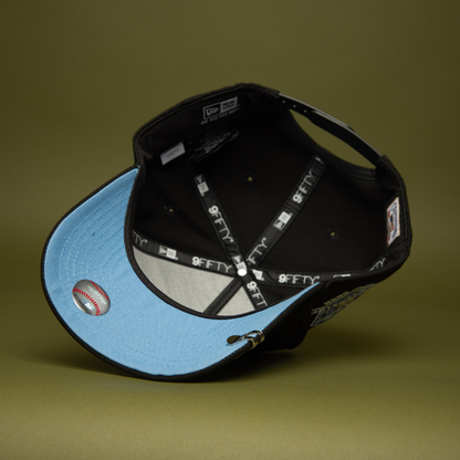 NEW ERA 9FIFTY A-FRAME BLACK LOS ANGELES DODGERS SNAPBACK W/ 50TH ANNIVERSARY SIDE PATCH