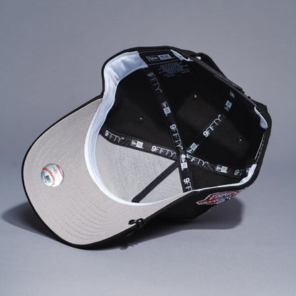 NEW ERA 9FIFTY A-FRAME BLACK ARIZONA DIAMONDBACKS SNAPBACK W/ 2001 WORLD SERIES SIDE PATCH
