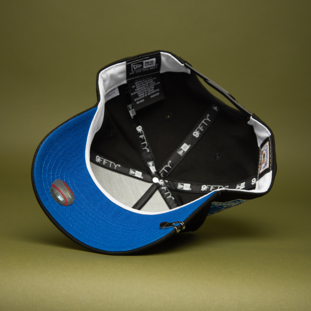 NEW ERA 9FIFTY A-FRAME BLACK LOS ANGELES DODGERS SNAPBACK W/ 60TH ANNIVERSARYSIDE PATCH