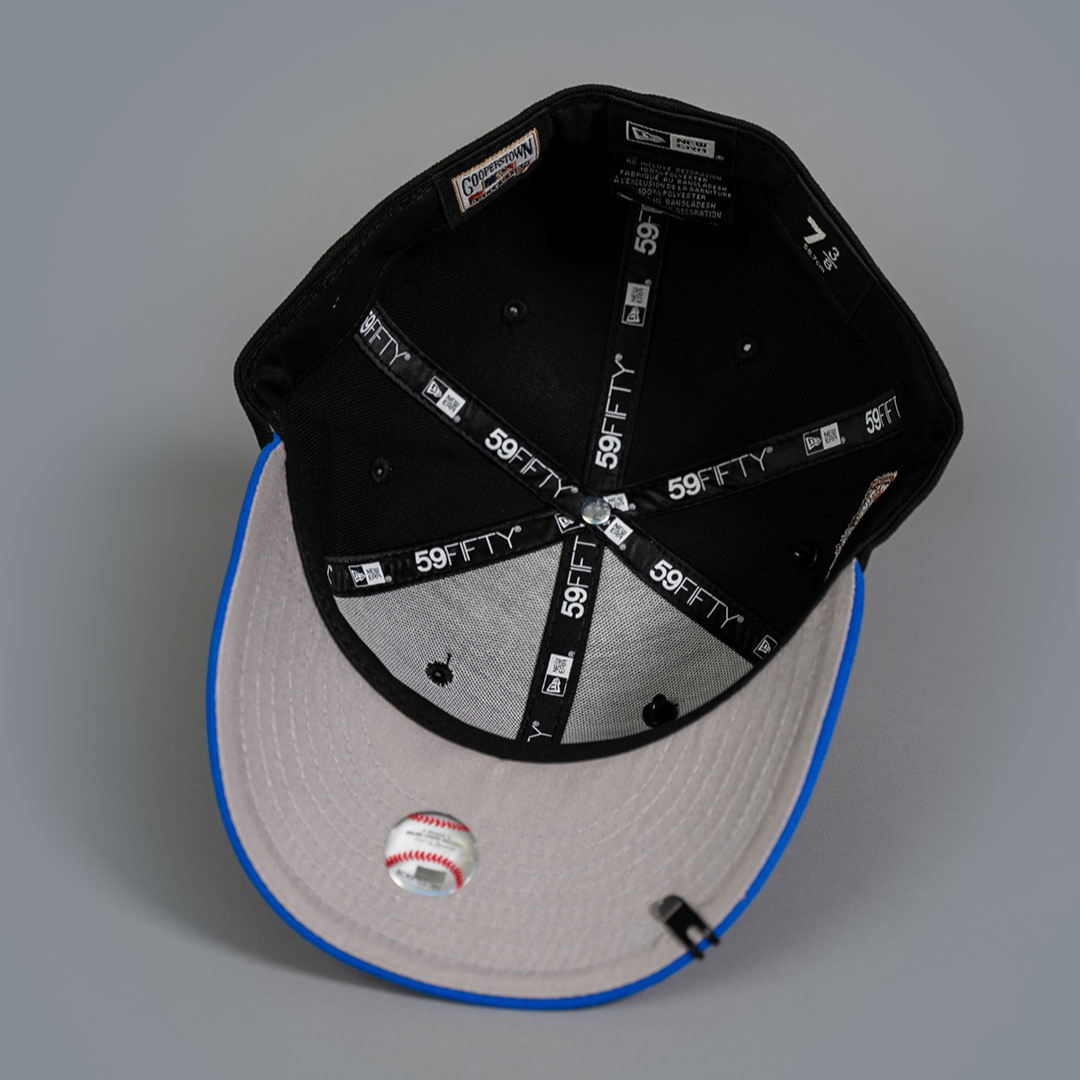 NEW ERA EXCLUSIVE 59FIFTY BLACK/ BLUE UPSIDE DOWN ARIZONA DIAMONDBACKS W/ 1998 INAUGURAL SEASON SIDE PATCH