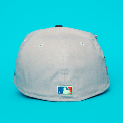 NEW ERA EXCLUSIVE 59FIFTY SMOKE GREY/ NAVY LOS ANGELES DODGERS W/ 1990 ALL STAR GAME SIDE PATCH