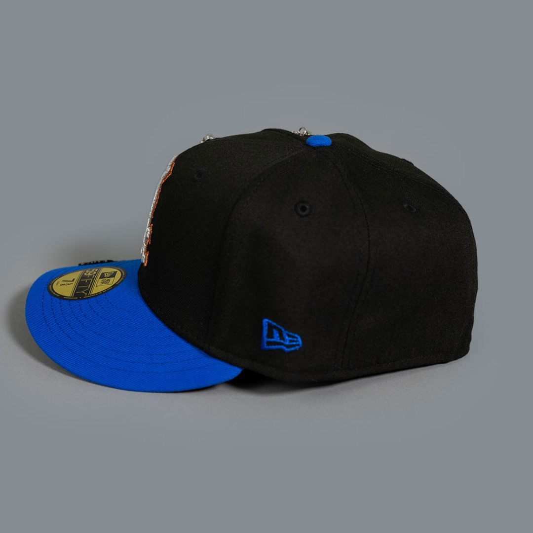 NEW ERA EXCLUSIVE 59FIFTY BLACK/ BLUE CHICAGO WHITE SOX W/ COMISKEY PARK SIDE PATCH