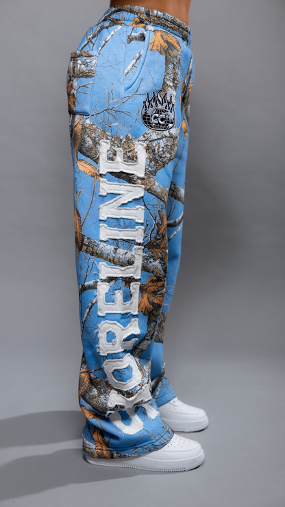 CAP CITY X SHORELINE MAFIA SKY BLUE CAMO PANTS - UNISEX