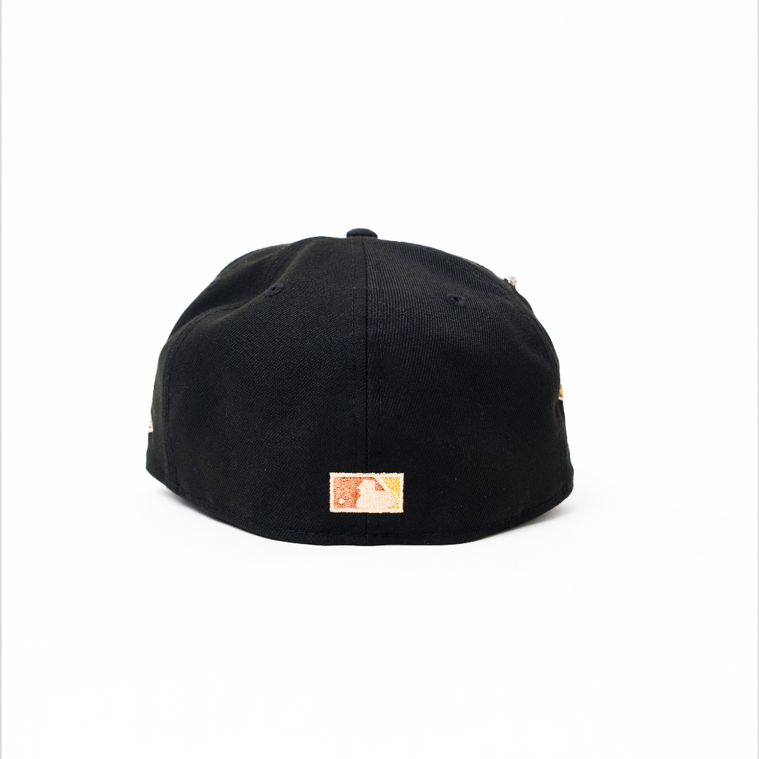 NEW ERA EXCLUSIVE 59FIFTY BLACK ATLANTA BRAVES W/ 30TH ANNIVERSARY SIDE PATCH