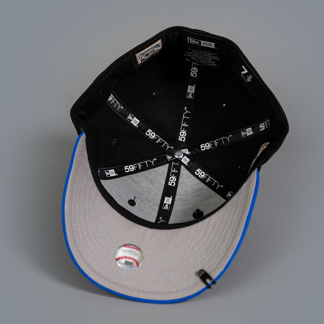 NEW ERA EXCLUSIVE 59FIFTY BLACK/ BLUE CHICAGO WHITE SOX W/ COMISKEY PARK SIDE PATCH