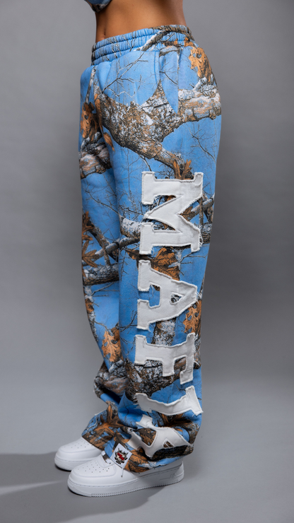 CAP CITY X SHORELINE MAFIA SKY BLUE CAMO PANTS - UNISEX