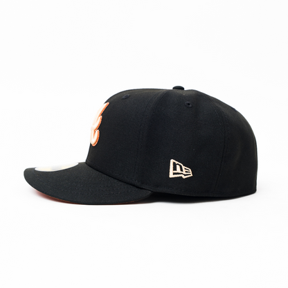NEW ERA EXCLUSIVE 59FIFTY BLACK ATLANTA BRAVES W/ 30TH ANNIVERSARY SIDE PATCH
