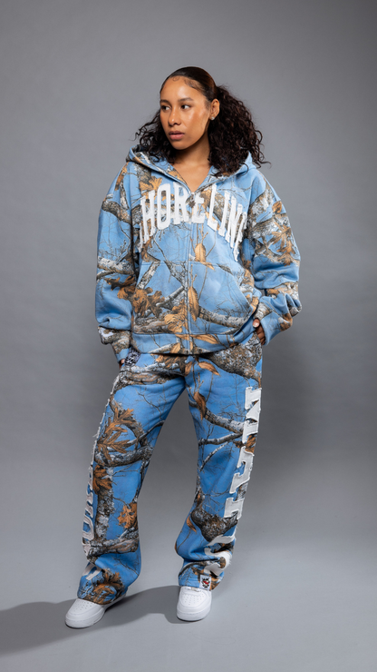 CAP CITY X SHORELINE MAFIA SKY BLUE CAMO PANTS - UNISEX